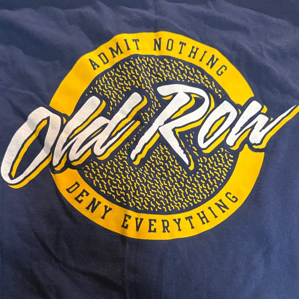 Comfort Colors Old Row Men’s Navy Blue T-Shirt Size Medium